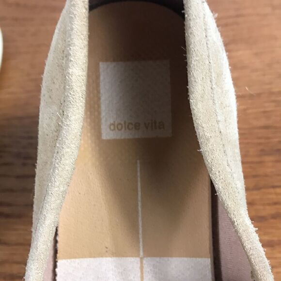 Dolce Vita Leather Flat Loafer Espadrilles in natural tan Suede EUC size 7.5 - Picture 6 of 6